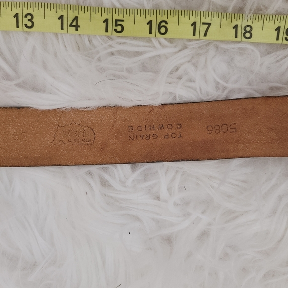 Vintage Brown Leather Embossed Boho Western Belt - Picture 9 of 10